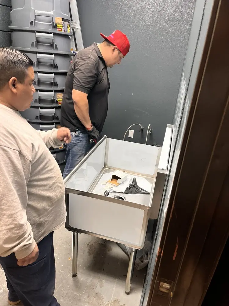 Commercial plumbing and sink installation in Gibsonville